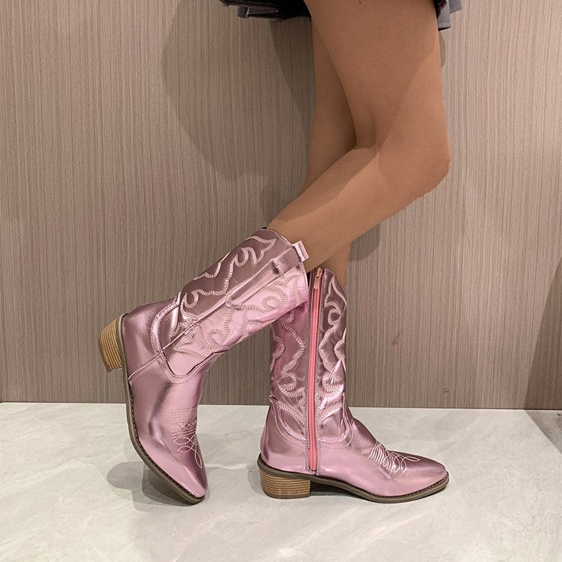 Krohn-e | Stilvolle Metallic Chic Stiefel