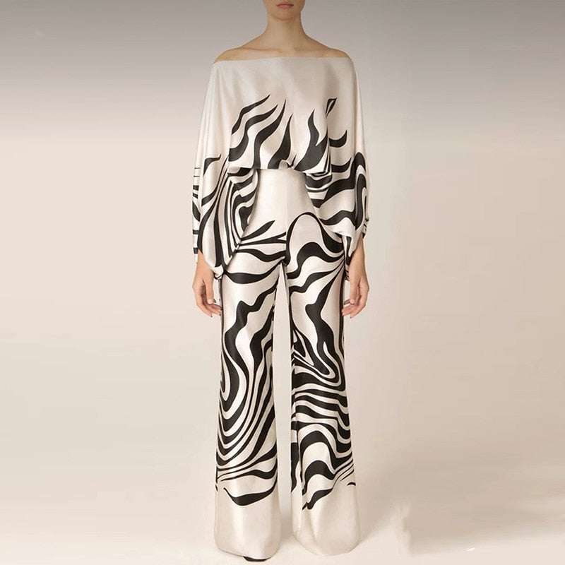 Auffälliges Muster, Off-Shoulder Set - Dylen