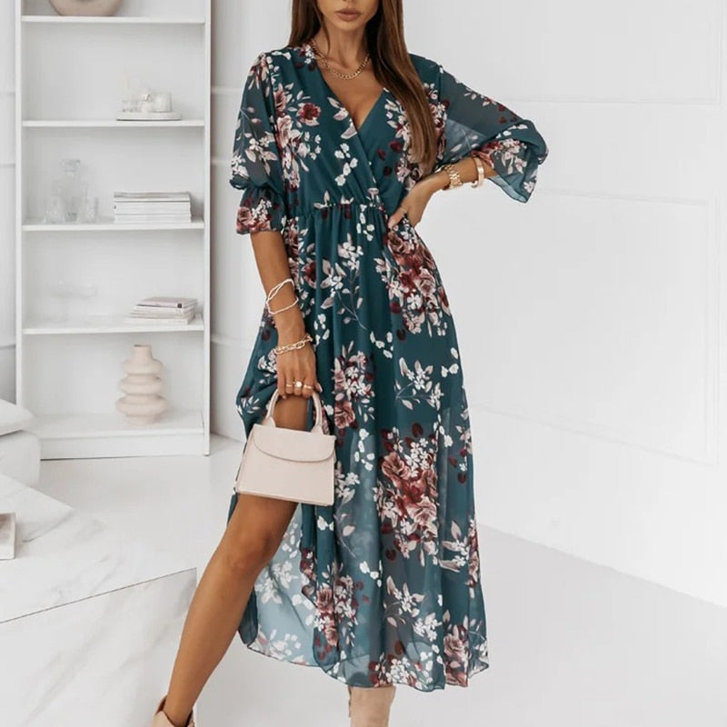 Gloria-Midikleid mit Beinschlitz