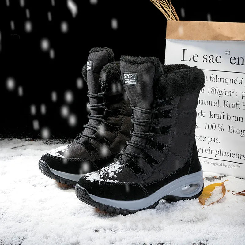 Krohn-e | Winter Stiefel Bis Zur Wade Wasserdicht Schneestiefel