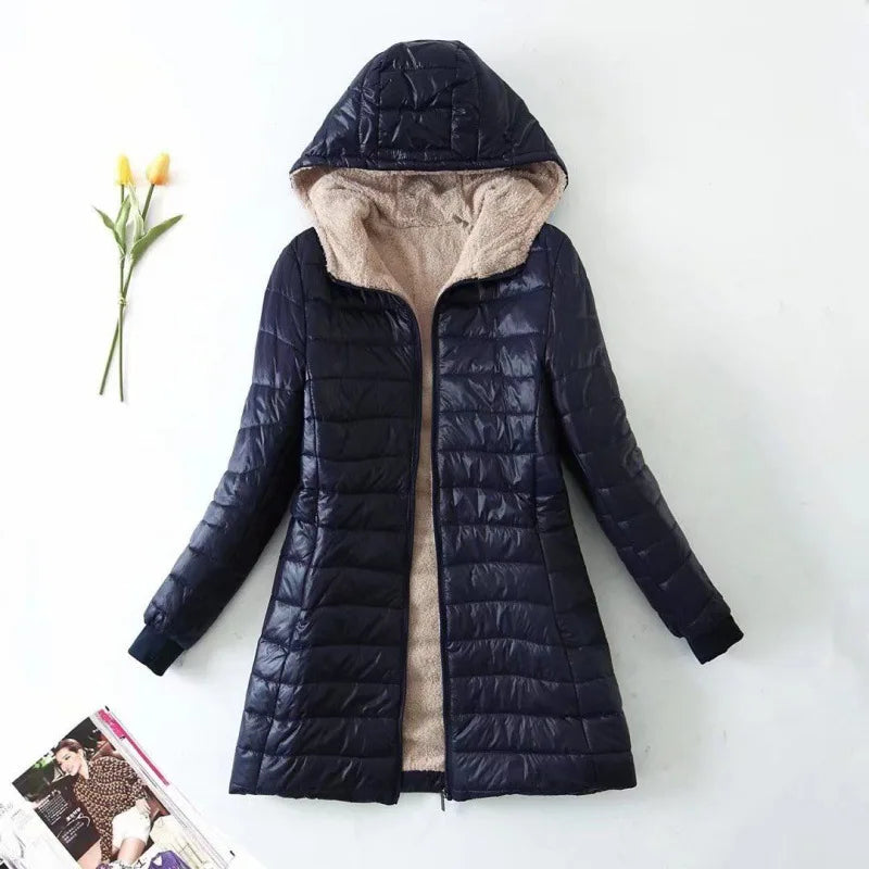 Krohn-e | Winter Fleece Jacke mit Kapuze