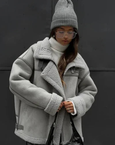 Krohn-e | Lässiger Pelzmantel für Frauen
