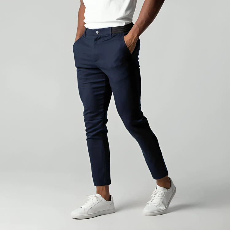 Salvio Herren Chinos mit Stretch