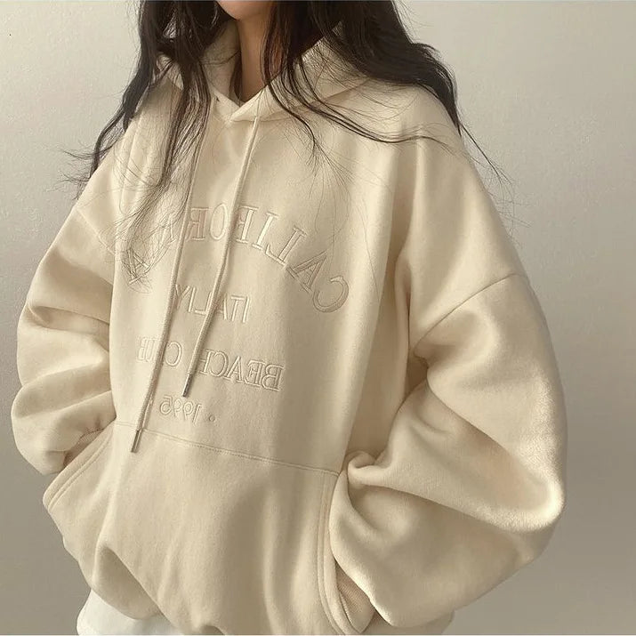 Krohn-e | Oversized Damen Hoodie Mit Stickerei