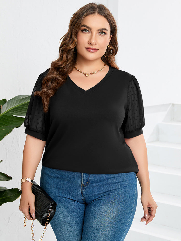 KROHN-E Damen V-Ausschnitt Top Weicher Stoff