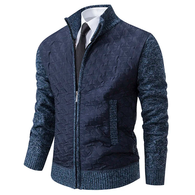 Krohn-e | Strickjacke mit Gepolsterter Front Warm und Modern Perfekt für Den Alltag