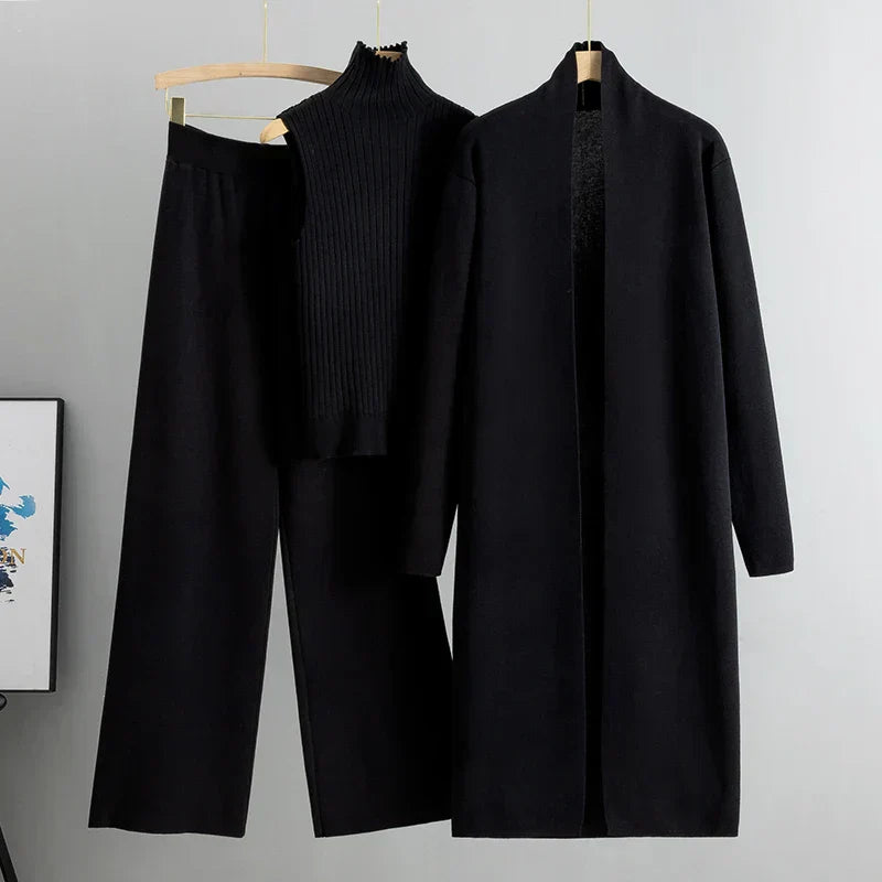 Krohn-e | delige gestrickte Set - stilvolle Damen Loungebekleidung