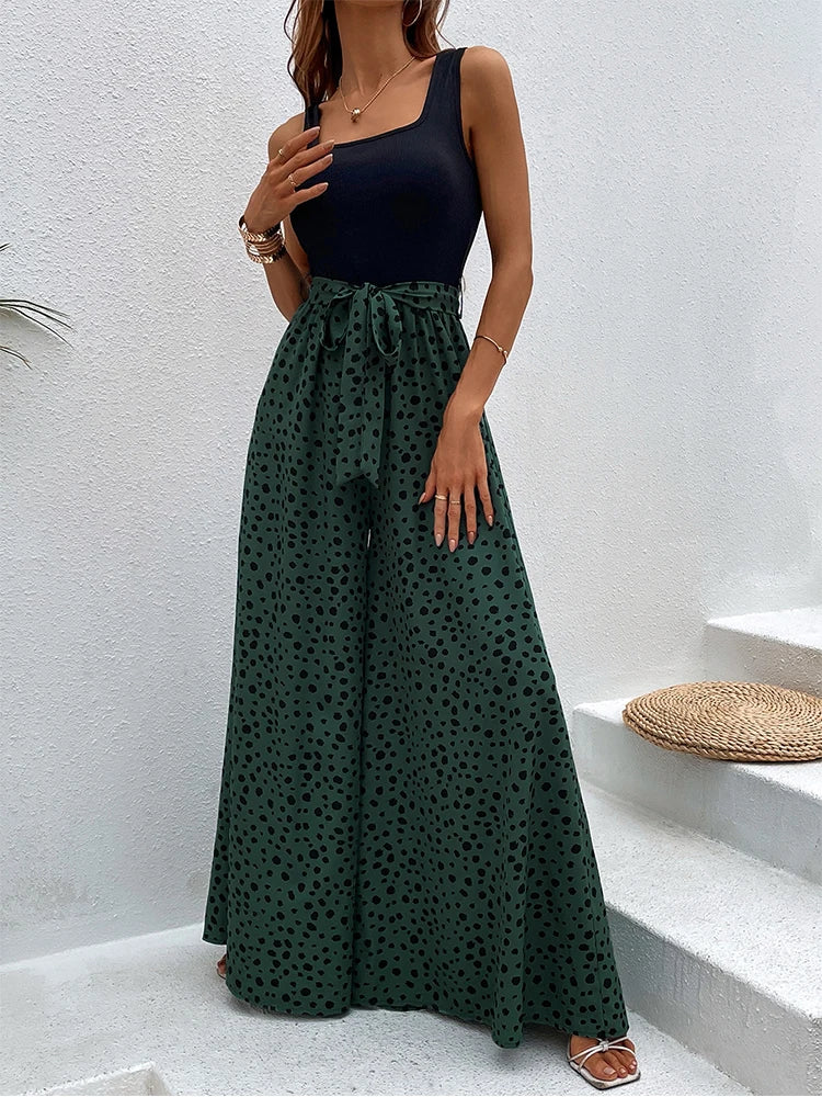 Eliza: Relaxed Wide-Leg Jumpsuit with Belt