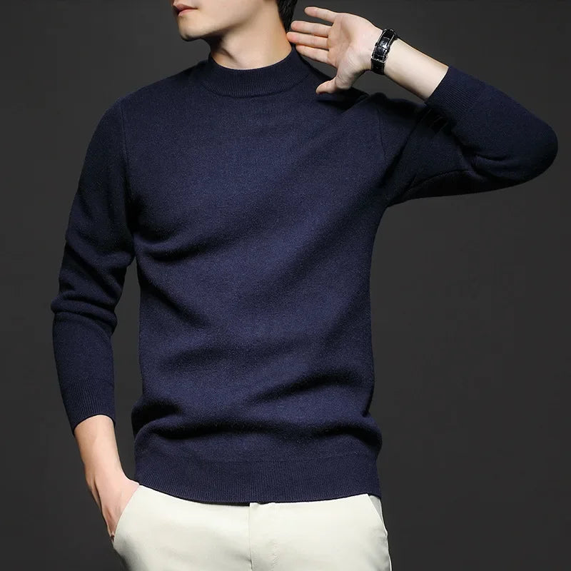 Krohn-e | Klassischer Strickpullover Rundhals Zeitloses und Elegantes Aussehen