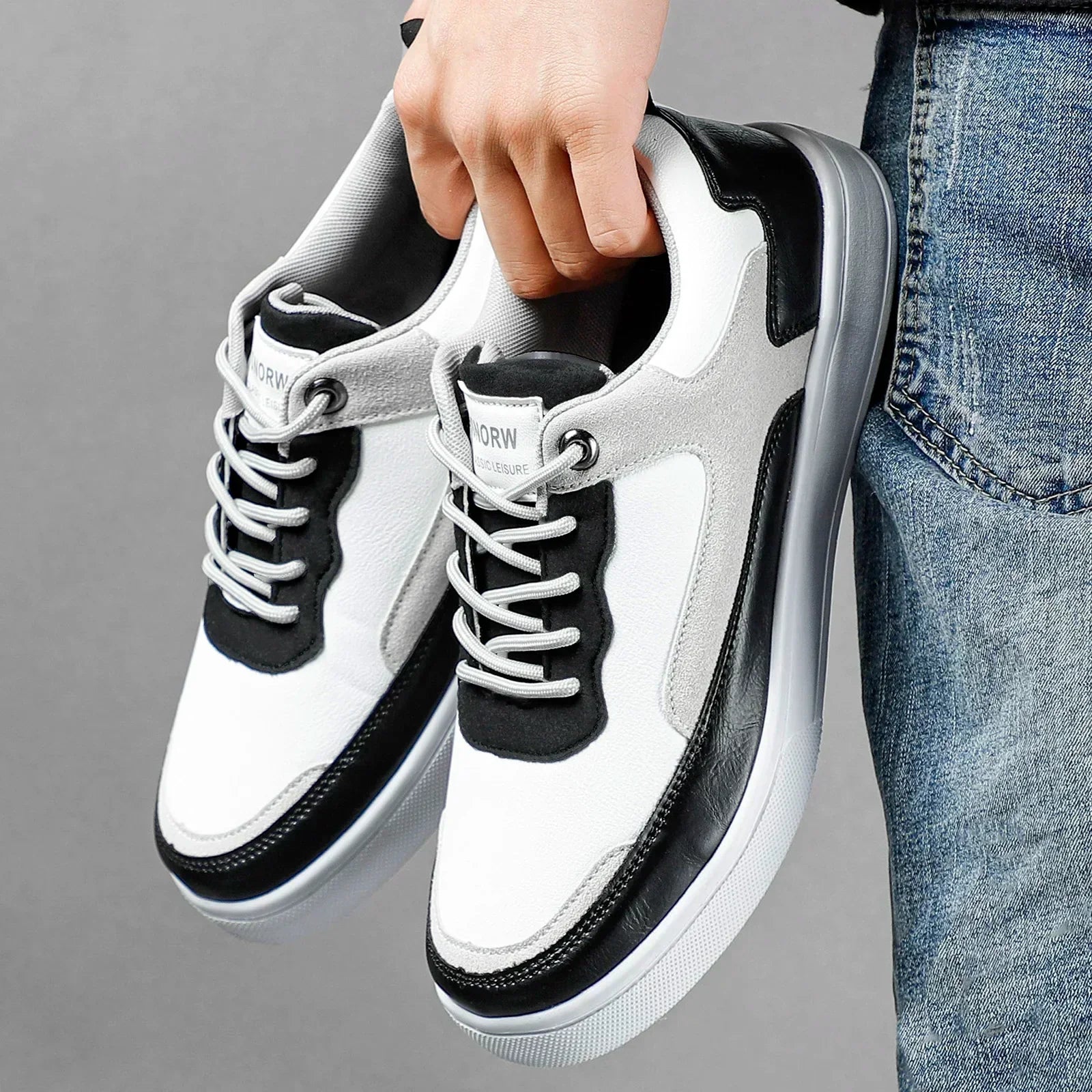 Pierre™ Herren-Sneaker aus Leder und Mesh für Sport