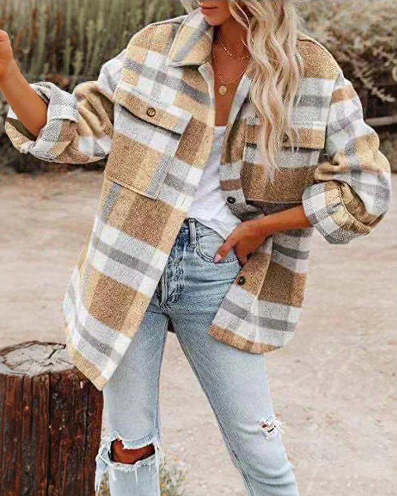 Krohn-e | Warme Woll Jacke Damen