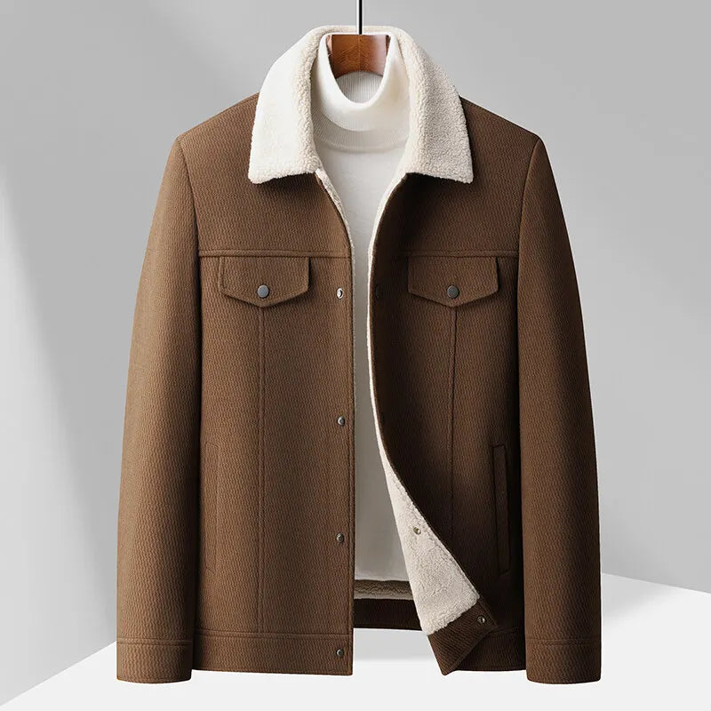 Krohn-e | Herren Fleece-Weste mit Kragen