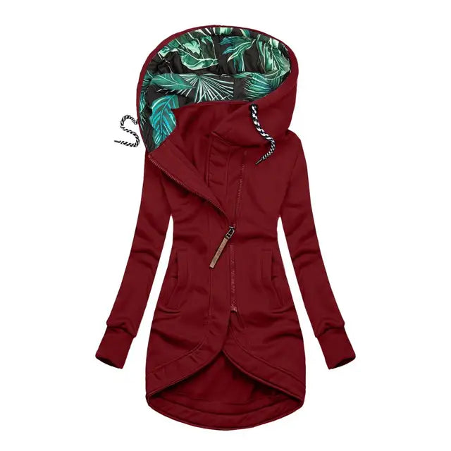 Krohn-e | Winterjacke mit Bedruckter Kapuze für Damen - Herbst