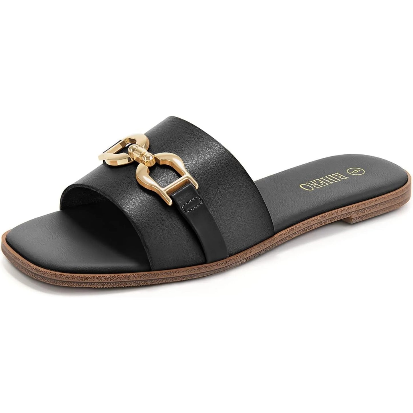 KROHN-E Damen Sandalen Verstellbare Schnalle Comfort Beige
