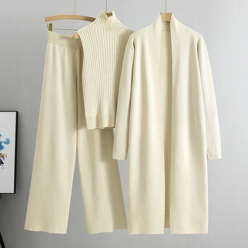 Krohn-e | delige gestrickte Set - stilvolle Damen Loungebekleidung