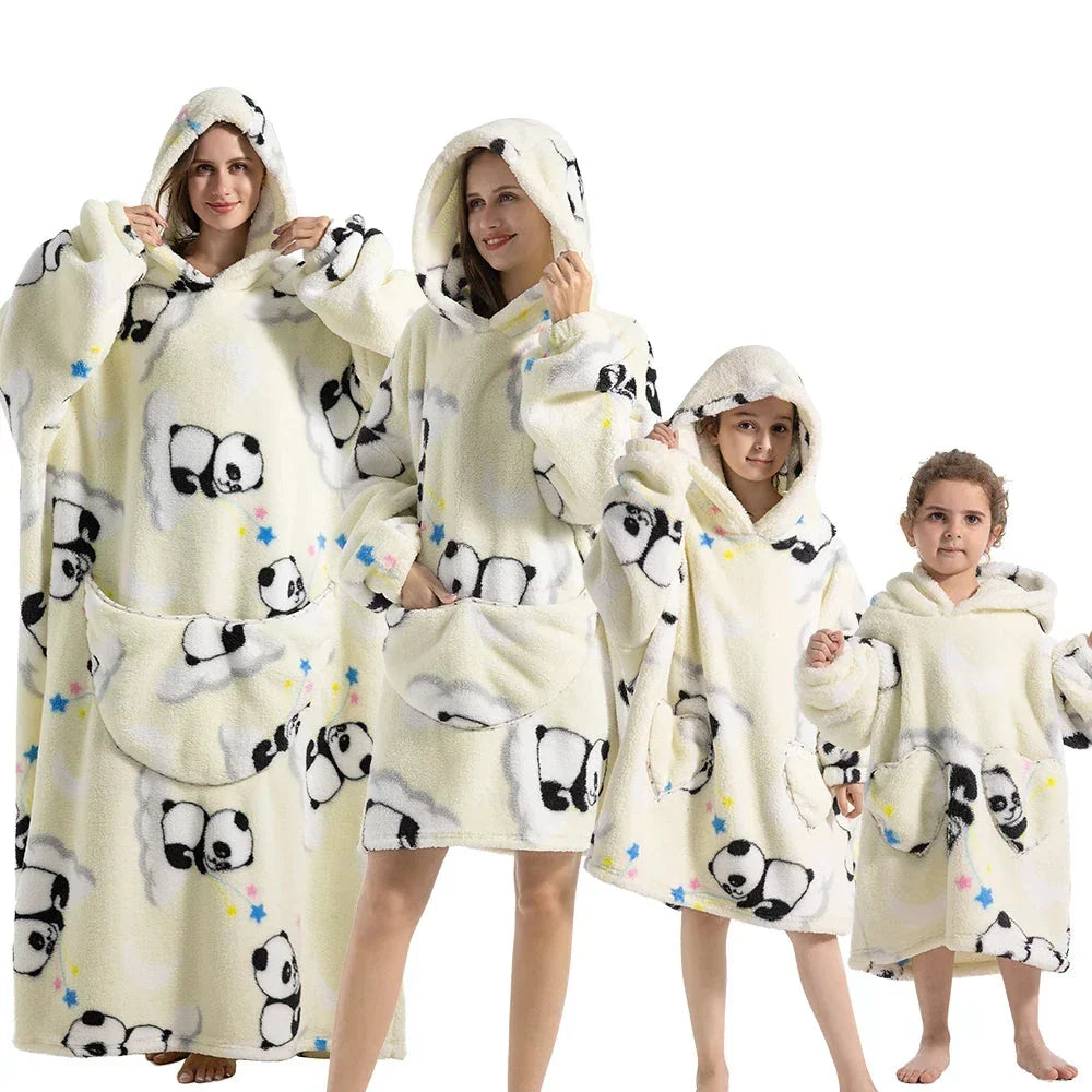 Riesiger Fleece Kapuzenpullover Decke von Fudus