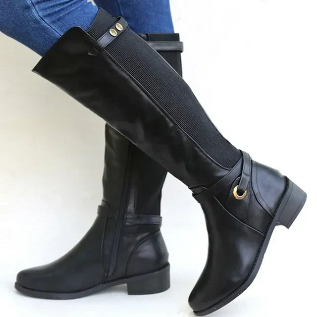 Krohn-e | Lederstiefel mit dicken Absätzen für zusätzlichen Halt