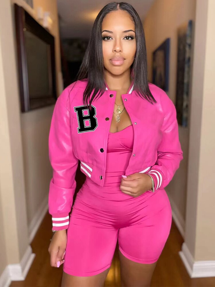 Leder Bomberjacke Damen kurz