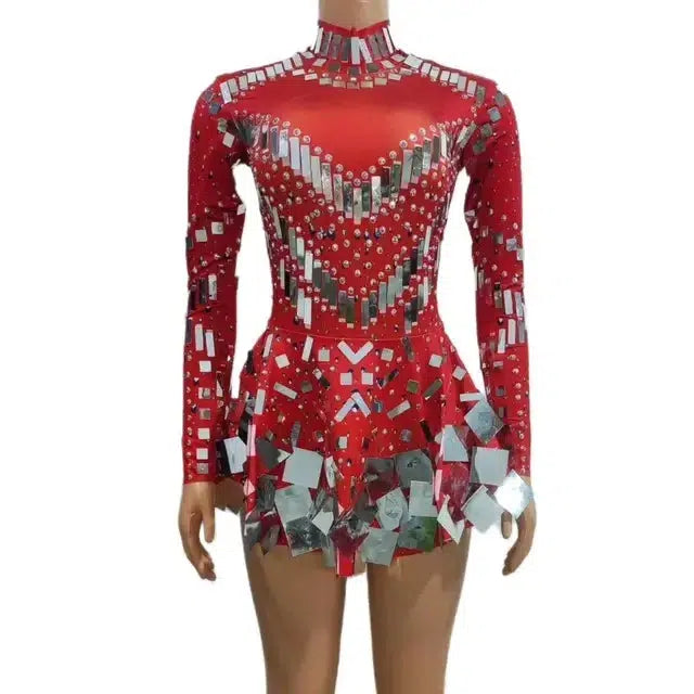 Fudus schwarzes Stretch-Partykleid für Bühne und Tanz