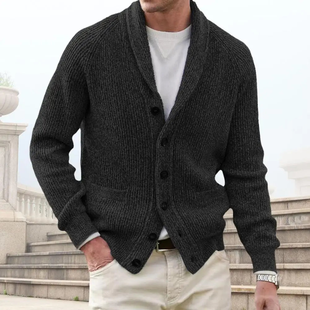 Krohn-e | Strickjacke mit Knöpfen Wollmischung Klassisch und Komfortabel