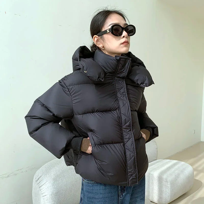 Krohn-e | Pufferjacke - Hoher Kragen - Oversized Fit - Gepolstert und Warm