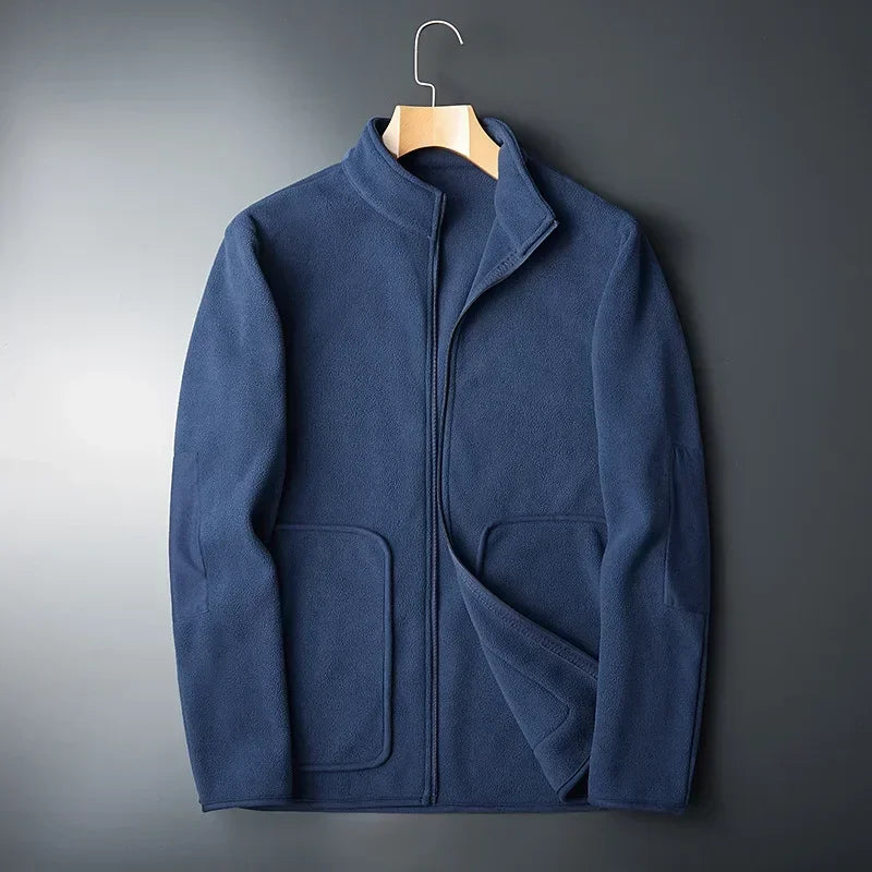 Krohn-e | Licht fleecejack für Herren mit kontrastierenden Details