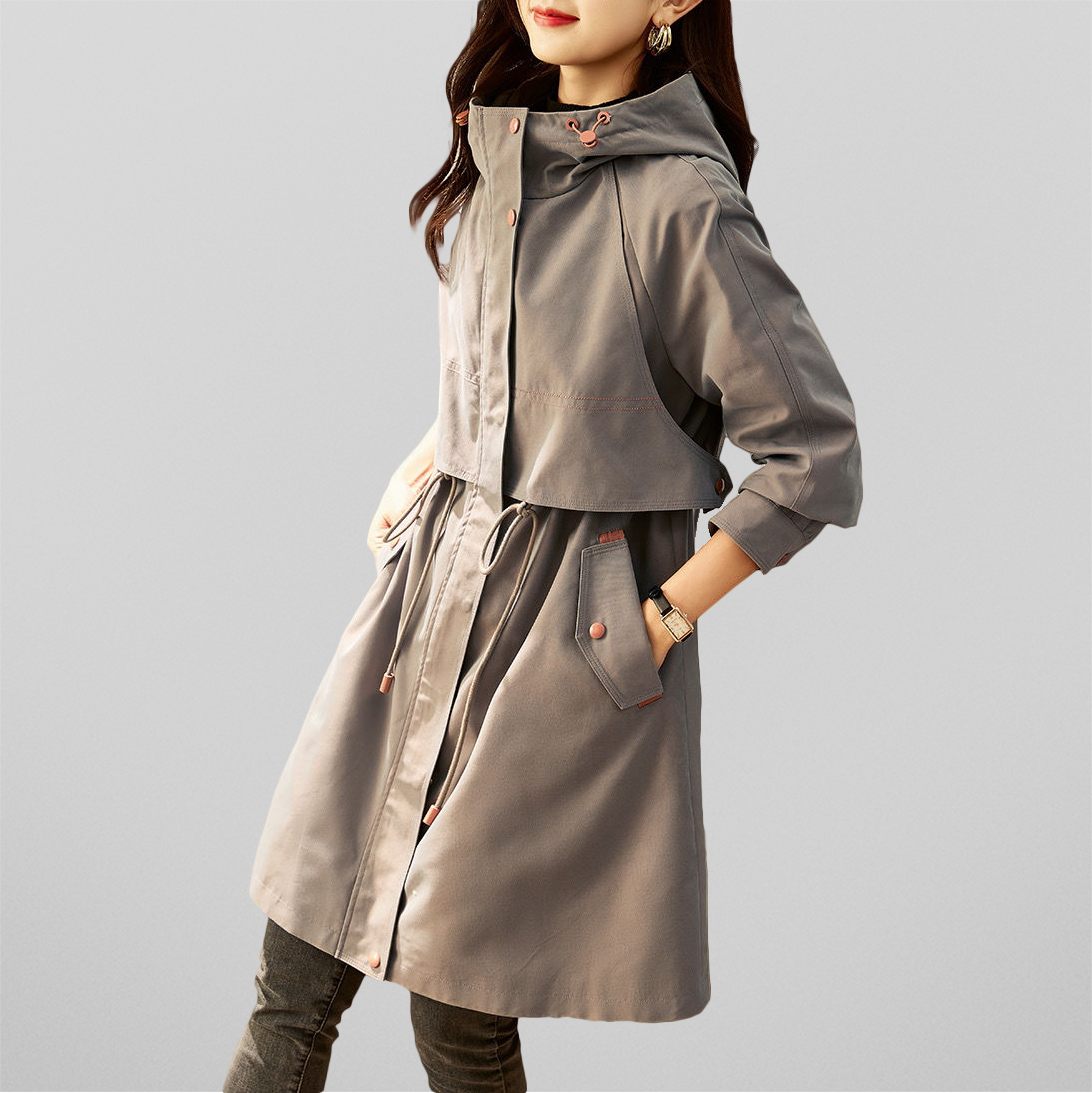 Krohn-e | Elegance - Rote Damenjacke mit Kapuze