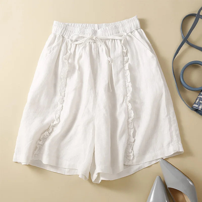 Baumwoll-Leinen-Shorts von Sylvie