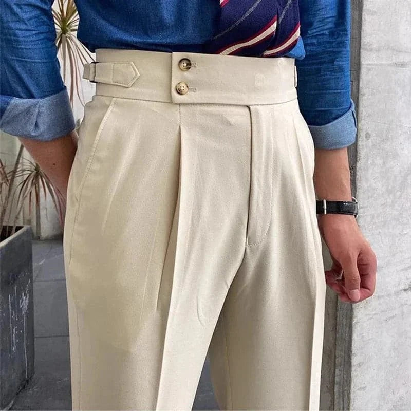 Herren Anzughosen Anton – italienisch, doppelt geknöpft