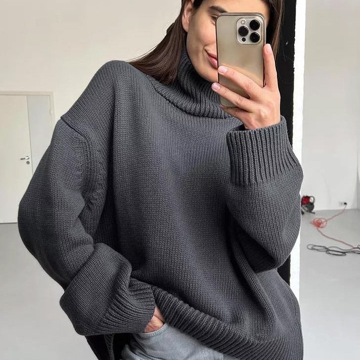 Krohn-e | Lässiger Lockerer Rollkragenpullover