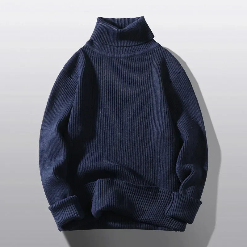 Krohn-e | Rippstrick-rollkragen Weich und Warm Perfekt für Lagenlook