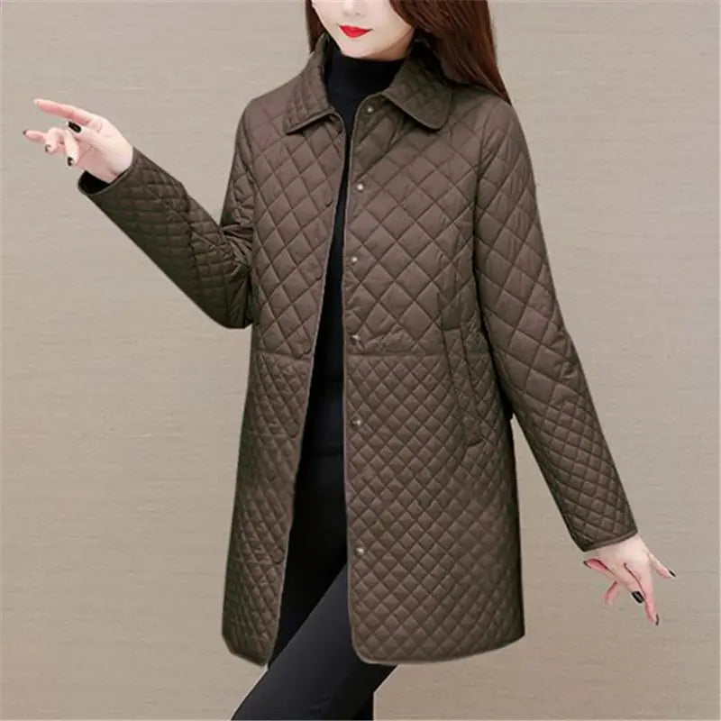 Krohn-e | Damen Steppjacke Mit Karomuster