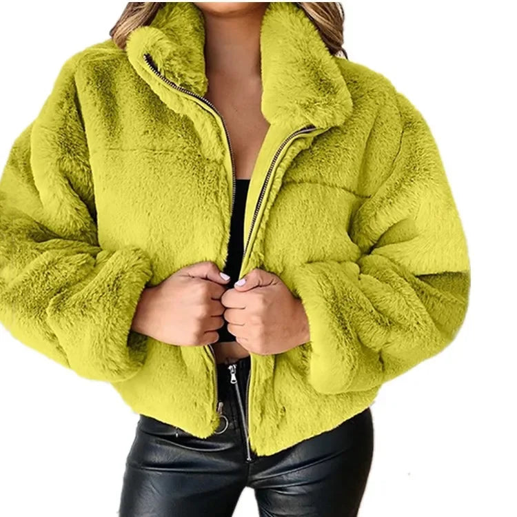 Krohn-e | Velvet Touch Mantel mit Reißverschluss