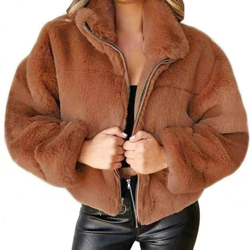 Krohn-e | Velvet Touch Mantel mit Reißverschluss