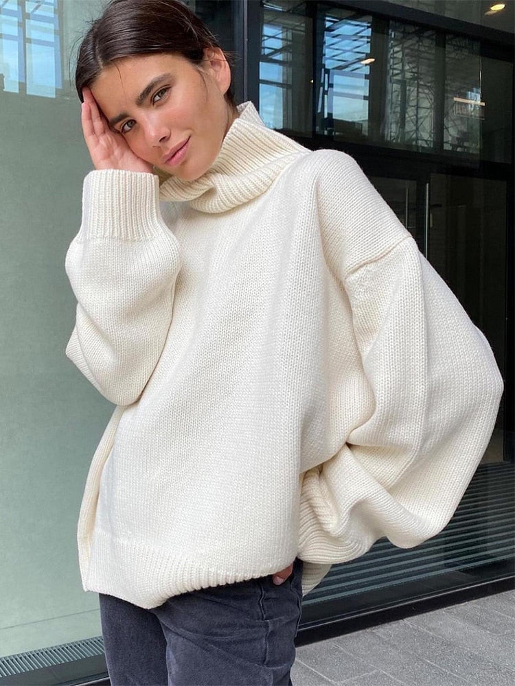 Krohn-e | Lässiger Lockerer Rollkragenpullover