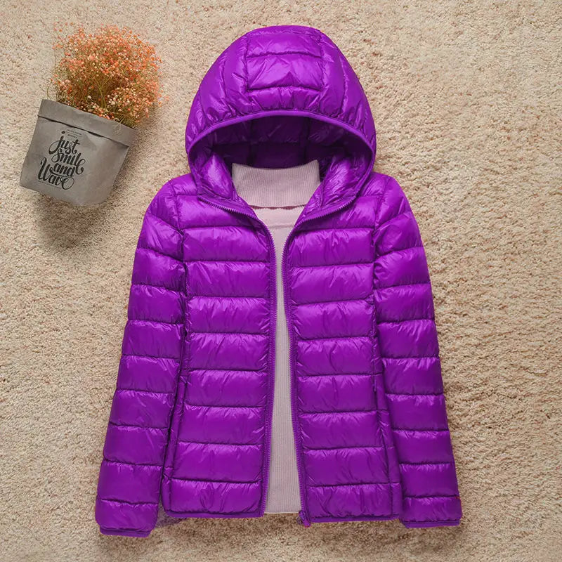 Krohn-e | Winterjacke mit Reißverschluss und Kapuze und Langen Ärmeln - Winter