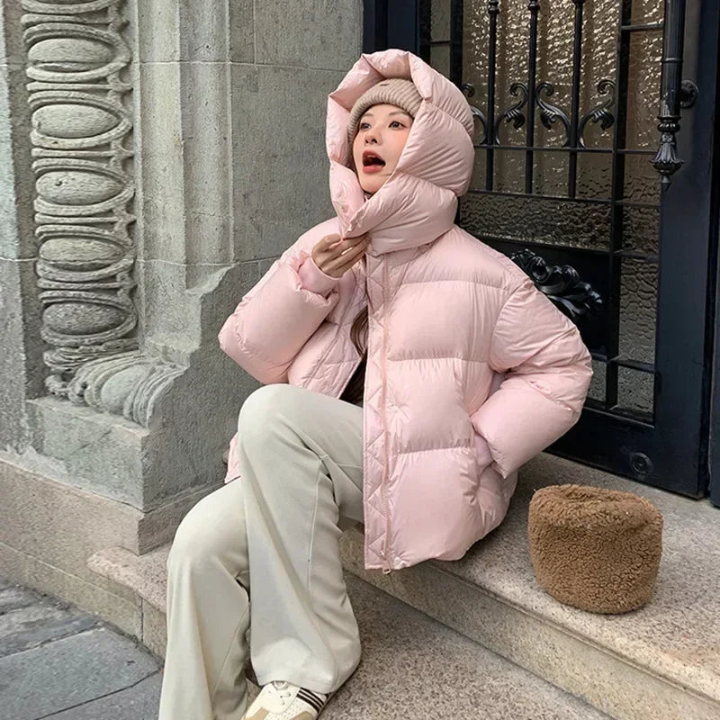 Krohn-e | Pufferjacke - Hoher Kragen - Oversized Fit - Gepolstert und Warm