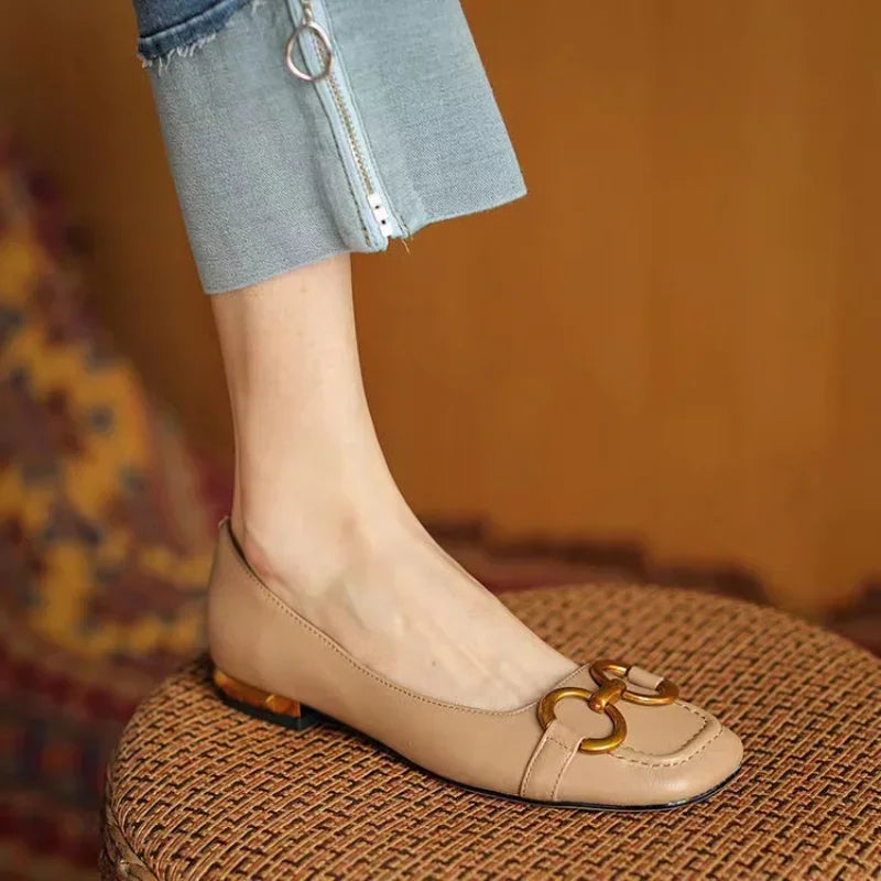 KROHN-E Damen Sandalen Niedriger Absatz Gepolsterte Sohle Riemchen
