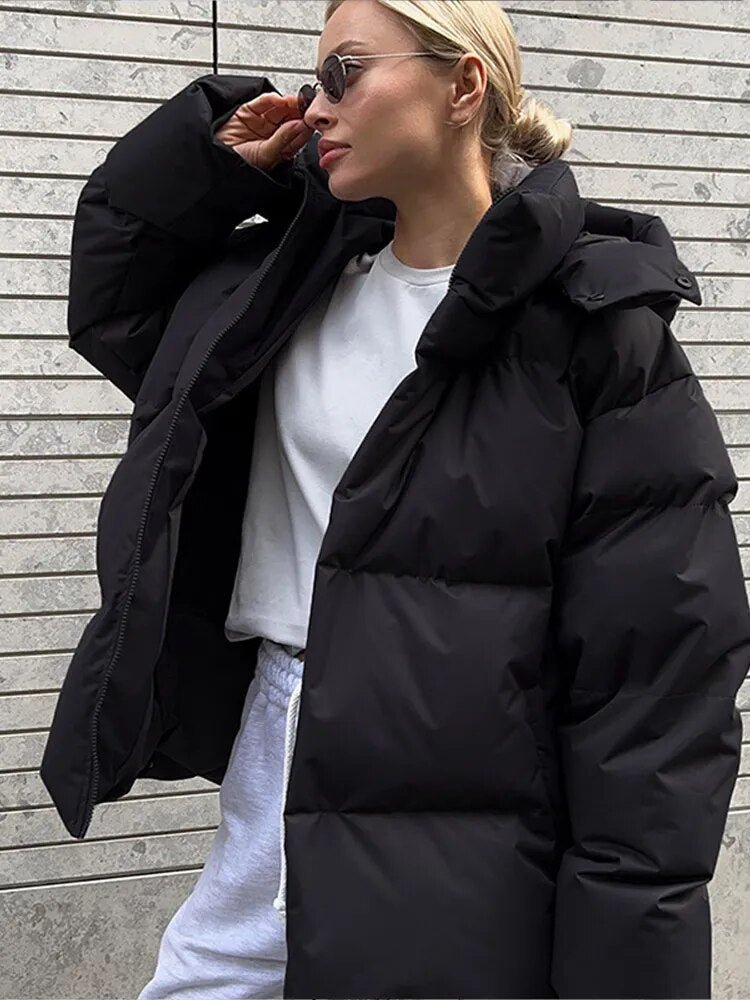 Krohn-e | Oversized Puff-Hoodie-Jacke