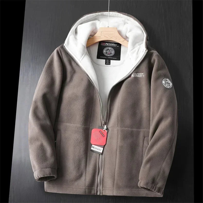 Krohn-e | Extra warme Zip Kapuzenjacke