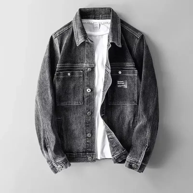 Krohn-e | Denim Jeansjacke Knopfverschluss