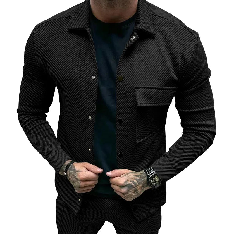 Krohn-e | Klassische Leichtgewicht Shirtjacke Polyester Moderner Komfort
