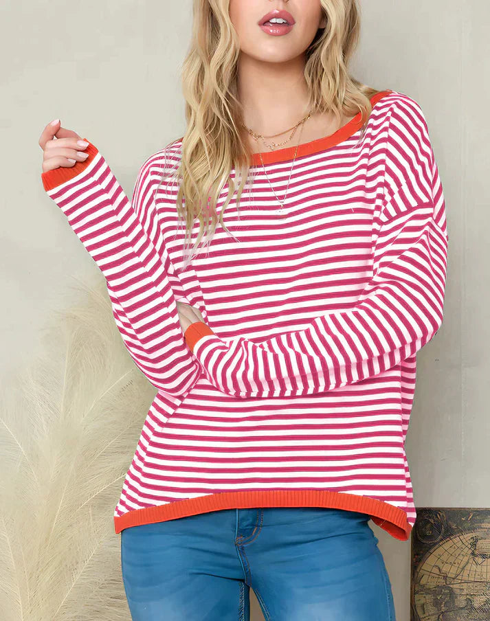 Marjorie gestreifter Pullover
