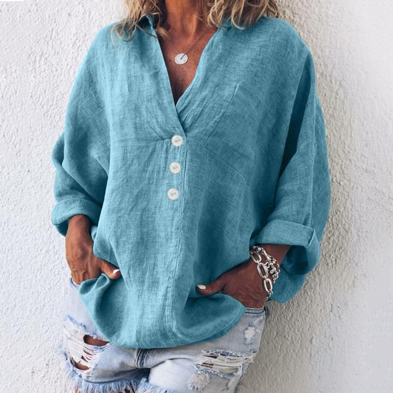 Elegante Leinenbluse von Fudus