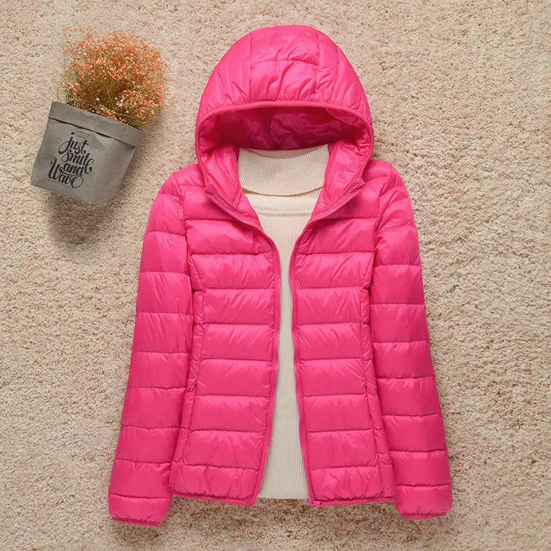 Krohn-e | Winterjacke mit Reißverschluss und Kapuze und Langen Ärmeln - Winter