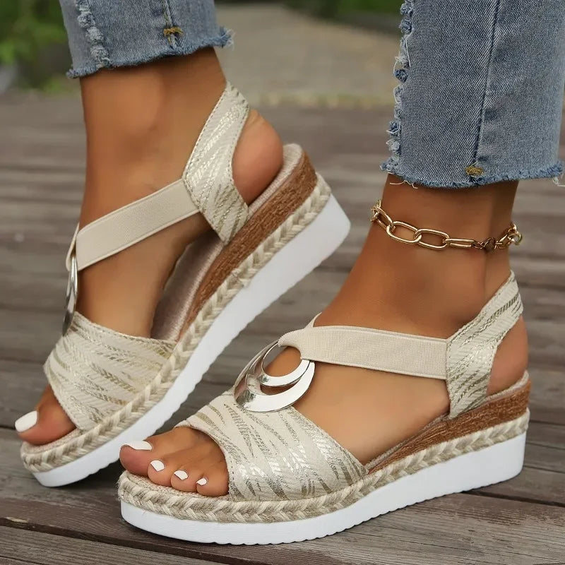 KROHN-E Damen Sandalen verstellbar Fußbett-Stütze Komfort Sommer