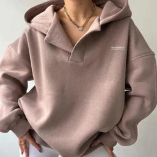 Krohn-e | Modischer lockerer Pullover mit Kapuze