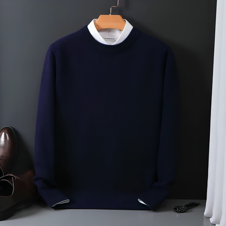 Krohn-e | Strickpullover Wollmischung Klassisch, Warm