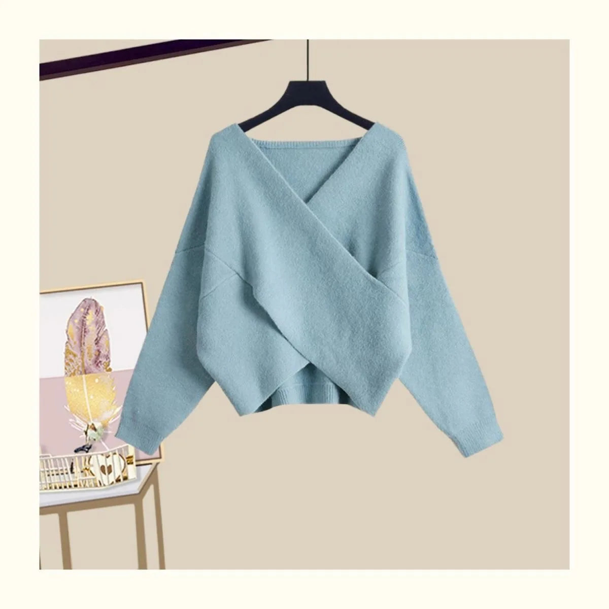 Stilvoller, einfacher Winterpullover von Klaudia