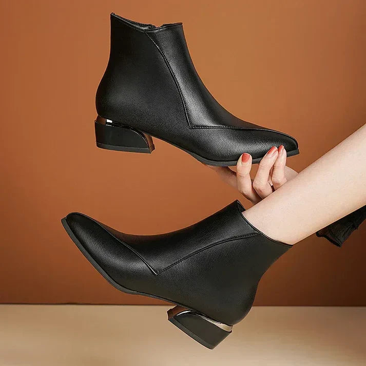 Krohn-e | Stiefeletten mit Reißverschluss Trendiger Blockabsatz